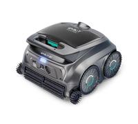 WYBOT B1 Robot de Piscine sans Fil, Aspirateur Automatique Piscine pour Petites Piscines, Léger, Intelligent, avec 2 Brosses Latérales et 100 Minutes d'Autonomie, Couvercle Mural et Sol, Gris