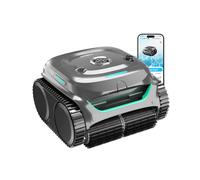 WYBOT C2 Robot Piscine sans Fil, 3 Moteurs, 180 Min, 150 m², App | Piscines enterrées, Double filtration, Aspiration puissante, Nettoyage fond et parois et ligne d'eau, Vert gravier-Gris