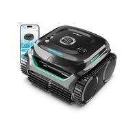WYBOT C2 Robot Piscine sans Fil, 3 Moteurs, 180 Min, 150 m², App | Piscines enterrées, Double filtration, Aspiration puissante, Nettoyage fond et parois et ligne d'eau, Vert Noir Argent