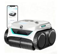 WYBOT C2 Vision Robot Piscine avec caméra AI et Batterie de 180min, 200m² | Aspirateur Piscine sans Fil, Double Filtre, 8 Modes, Nettoyage Fond/Parois/Ligne d'Eau,(Nouveau Modèle)Blanc