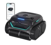 WYBOT C2 Vision Robot Piscine avec caméra AI et Batterie de 180min, 200m² | Aspirateur Piscine sans Fil, Double Filtre, 8 Modes, Nettoyage Fond/Parois/Ligne d'Eau,(Nouveau Modèle)NoirVertProfond