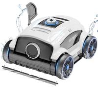 WYBOT Robot de Piscine pour 130 Minutes D'utilisation, Aspirateur de Piscine Puissant, Double Moteur, évacuation Rapide de l'eau, Aspirateur pour Piscines Hors-Sol/extérieures Jusqu'à 100m²
