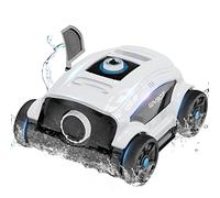WYBOT Robot Piscine pour 130 Minutes D'autonomie, Nettoyeur de Piscine Double Moteur, Double Entrées, Brosse de Fond, Aspirateur de Piscine Hors Sol et Fond, Ideal pour Piscines Jusqu'à 100 m²