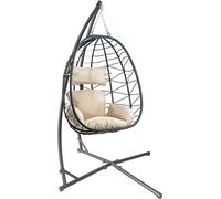 WYCTIN Châssis de chaise hamac Châssis de chaise hamac 214cm Support de chaise hamac jusqu'à 120kg (sans hamac)