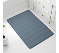 wyewye Tapis de bain en mousse à mémoire de forme 60 x 90 cm Bleu Brume - Ultra doux, antidérapant, super absorbant pour salle de bain