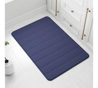wyewye Tapis de bain en mousse à mémoire de forme ultra doux, antidérapant, super absorbant Bleu marine 60 x 90 cm