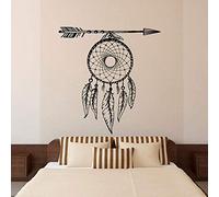 WYFCL Autocollant Mural, Flèche Plume Capteur De Rêves Autocollant Mural Vinyle Autocollant Mural Salon Chambre Bohème Murale 52X75Cm