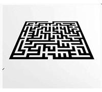 WYFCL Motif De Labyrinthe Sculpté Stickers Muraux Maternelle Chambre d'enfants Murale Salon Chambre Décoration Murale Qualité Vinyle 20 Cm X 46 Cm