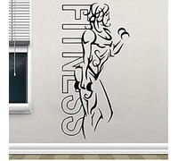 WYFCL Sticker Mural Art Déco Applique Décoration Salle Fitness Fille Gymnastique Fitness Fitness 42X84Cm