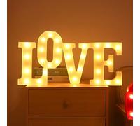 WYFCR mariage logo décoration LED lettre lumineuse mariage signe, signe lumineux marquee, néon lettres lumineuses, décoration lumineuse (LOVE)