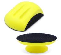 WYFXY® Lot de 2 ponceuses manuelles, 12,7 cm, bloc de ponçage auto-agrippant avec crochet, boucle, bloc de ponçage manuel en forme de souris et ronds, pour disques abrasifs, travaux manuels, travail