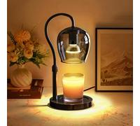 WYghyronic Lampe chauffe-bougie avec hauteur réglable - Chauffe-cire sans flamme à 4 niveaux à intensité variable, fonction minuterie et design élégant en plusieurs couleurs (Noir)