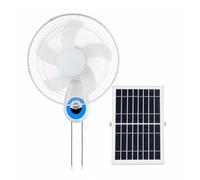 WYHBXD Ventilateur Mural Solaire avec Batterie 12000mAh, 16" Cordon de Tirage, Double Alimentation, pour Abri Jardin, Serre