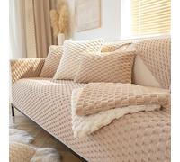 WYJHNLBEDC Housse de canapé L/U forme, jeté de canapé - Housse de canapé en peluche confortable pour canapé 3/2/1 place/canapé d'angle/XXL - Protection anti-griffures pour chien et chat