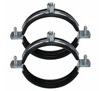 WYKA Lot de 5 colliers de serrage réglables pour tuyau de fixation murale, Argenté, 5.51"(140mm)