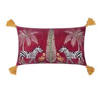 Wylder Tropics Housse de Coussin en Velours Brodé Kalahari - Multicolore - 30x50cm