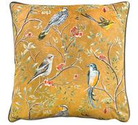 Wylder Tropics Housse de Coussin Orient Chinoiserie Oiseaux Doré 43 x 43 cm