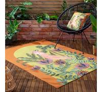Wylder Tropics Tapis d'intérieur/extérieur Motif cacatoès - Oiseaux tropicaux (Orange - 120 x 170 cm)