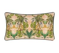 Wylder Tropics Valera Korba Housse de Coussin passepoilée Motif Singe Tropical