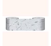 WYLNEP Bordure de papier peint Frise Murale Adhesive Bordure Papier Peint Frise Autocollante pour Cuisine,Salle de Bains, Plafond, Salon, Chambre Décoration Murale Vigne d'argent 5cm X 500cm