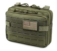 WYNEX Poche d'administration tactique Molle de conception découpée au laser, pochettes utilitaires Molle Attachment Organisateur médical militaire EMT avec carte Pocket EDC EMT Pack IFAK Porte-outils