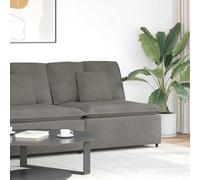 Wynira Canapé modulaire module central gris clair avec coussin largeur d'assise 100 cm tissu velours côtelé cadre métallique flexible combinable pour salon, salon, chambre d'amis, bureau