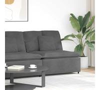 Wynira Canapé modulaire module central gris foncé avec coussin de 100 cm de large - Rembourrage en velours côtelé - Cadre en métal - Combinable de manière flexible pour salon, chambre d'amis, chambre