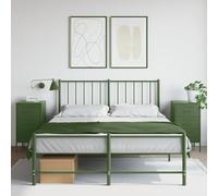 Wynira Lot de 2 tables de chevet vert olive 36 x 39 x 68 cm en acier avec 3 tiroirs, table d'appoint pour chambre à coucher, organiseur de rangement, étagère pour livre, réveil, téléphone portable