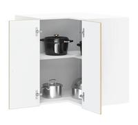 Wynira Porto Armoire de cuisine d'angle suspendue en chêne Sonoma avec 57 x 57 x 60 cm, charge maximale de 70 kg, montage mural, espace de rangement pour garde-manger et appareils de cuisine