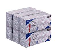 WypAll® Chiffons de Nettoyage X50 7444, Chiffons Rouges à Code Couleur, Contact Alimentaire, Haute Absorption, 6 Paquets x 50 Chiffons Interfeuilletés (300 au total)