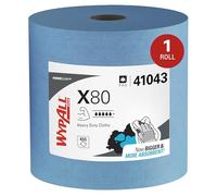 WypAll Essuie-tout 8347, Papier Essuie-Tout, Essuie tout gros rouleau, 475 | WypAll L20 chiffons réutilisables, bleu, essuyage intensif, pour les distributeurs 6146/6154/6155, 31 x 31,5 cm, 475 Chiffons