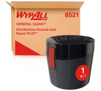 Wypall Reach Plus - Distributeur portable de papier d'essuyage à dévidage central feuille à feuille - 6521 - Pour bobines Wypall Reach - Noir