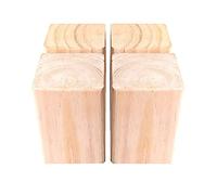 WYQXTY Rehausseurs de Meubles en Bois pour Lits, Rehausses de Meubles en Bois 9x9cm, Hauteur 5-20cm, Lot de 4(5cm)