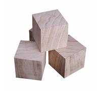 WYQXTY Rehausseurs de Meubles en Bois pour Lits, Rehausseurs de Meubles en Bois, Couleur Bois, 10 x 10 cm, Hauteur de Levage réglable de 3 à 20 cm, Lot de 4(5cm)