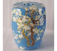 WYQXTY Tabouret de Jardin décoratif en céramique Tabouret de Tambour Jardin Chinois en céramique, Support Fleurs Multicolore émaillé Peint à la Main for l'extérieur(Blue B)