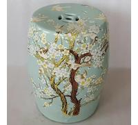 WYQXTY Tabouret de Jardin décoratif en céramique Tabouret de Tambour Jardin Chinois en céramique, Support Fleurs Multicolore émaillé Peint à la Main for l'extérieur(Green B)
