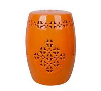 WYQXTY Tabouret de Jardin décoratif en céramique Tabouret Tambour de Jardin décoratif en céramique Multicolore 10,4x18,1 Pouces(Orange)