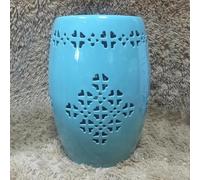 WYQXTY Tabouret de Jardin décoratif en céramique Tabouret Tambour de Jardin décoratif en céramique Multicolore 10,4x18,1 Pouces(Blue)