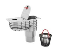 WYSKONT Bac de Descente gouttière DN110/DN125 avec Panier filtrant Amovible, récupérateur et évacuation des eaux pluviales, Protection Contre Feuilles et débris, Gris/Graphite