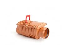 WYSKONT Clapet anti-retour DN110 double clapet - protection contre les refoulements d’eaux usées - fermeture manuelle - joints étanches - éléments en acier inoxydable - 110mm