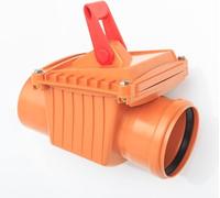 WYSKONT Clapet anti-retour DN110 un clapet - protection contre les refoulements d’eaux usées - fermeture manuelle - joints étanches - éléments en acier inoxydable - 110mm