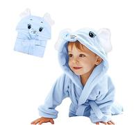 WYTbaby Peignoir Bébé Capuche Bain Enfant Polaire Douce Motif Animal 6-24 Mois