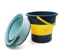 WYYFXY® 2PCS Seau Pliable Bassine 5L Bassine Pliable avec Poignée - Plage, Pêche, Camping, Randonnée, Voyage, Voiture (Vert et Bleu)