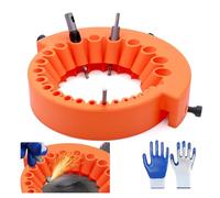 WYYFXY® Outil d'affûtage de forage orange - Affûteuse de 2 à 13 mm - Perceuse de 2 à 13 mm - Dispositif d'affûtage de forets - Affûteuse avec gants pour meuleuse d'angle de 125 mm