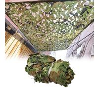WZDXFNLD Filet de Camouflage Renforcé 1m 5m 7m 9m 12m 15m, Treillis de Camouflage Militaire Voile D'ombrage Vert for Camping, Terrasse, Chasse, Décoration, Protection Solaire(1.5m x 12m)