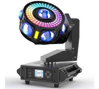WZYBUTA Lyre LED 200W Jeux de Lumière Lampe de scène DJ RGBW Projecteur Luminaires pour Soirée Disco Fête Bar Club Lumineux Éclairage