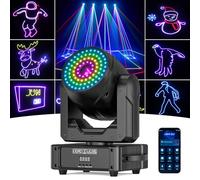 WZYBUTA Lyre LED 3D Animation RGB DIY Jeux de Lumière Disco avec Application/DMX Lumière de scène pour Fête, Mariage, Club, Scène, Bricolage