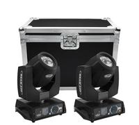 WZYBUTA Lyres 230W 7R Beam avec 2 in 1 Flight case Projecteur à tête Mobile 14 couleurs 17 Gobos DMX Lumière pour Fêtes, Bars, Clubs, Mariages, Festivals de Mmusique