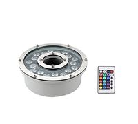 WZYJLyds Lumières de Fontaine D'anneau de LED, Lumière sous-Marine RVB IP68 Étanche 12V/24V Changement de Couleur Submersible Éclairage Paysager pour La Piscine de La Fontaine de Jardin(18W,AC 24V)