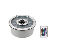 WZYJLyds Lumières de Fontaine D'anneau de LED, Lumière sous-Marine RVB IP68 Étanche 12V/24V Changement de Couleur Submersible Éclairage Paysager pour La Piscine de La Fontaine de Jardin(9W,AC 12V)